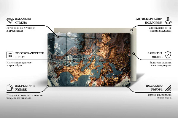 Posavaso de vidrio para velas Estructura de roca dorada