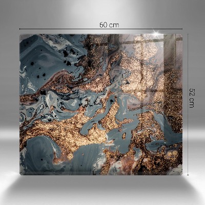 Posavaso de vidrio para velas Estructura de roca dorada