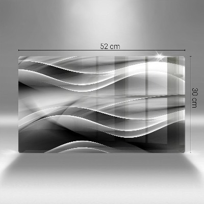 Posavaso de vidrio para velas funerarias Abstracción líneas suaves