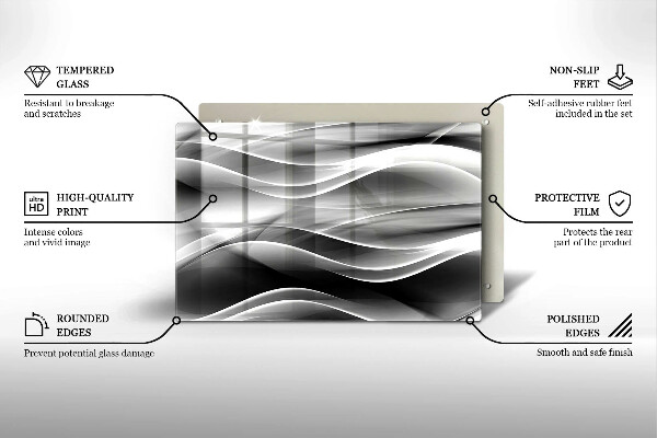 Posavaso de vidrio para velas funerarias Abstracción líneas suaves