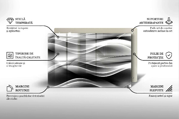 Posavaso de vidrio para velas funerarias Abstracción líneas suaves