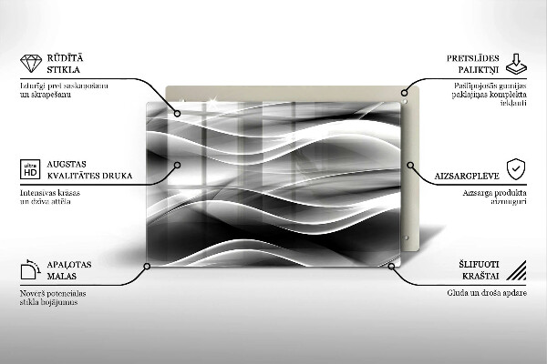 Posavaso de vidrio para velas funerarias Abstracción líneas suaves