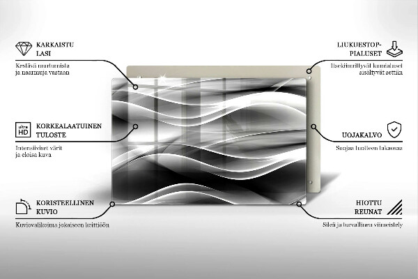 Posavaso de vidrio para velas funerarias Abstracción líneas suaves