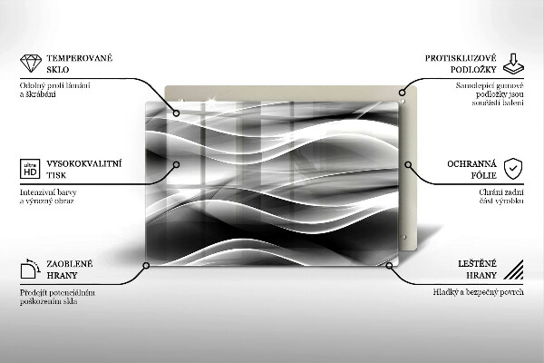 Posavaso de vidrio para velas funerarias Abstracción líneas suaves