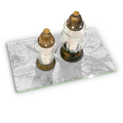 Posavaso de vidrio para velas Textura de hormigón