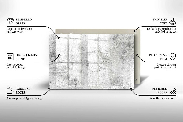 Posavaso de vidrio para velas Textura de hormigón