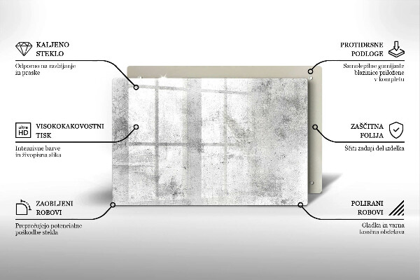 Posavaso de vidrio para velas Textura de hormigón