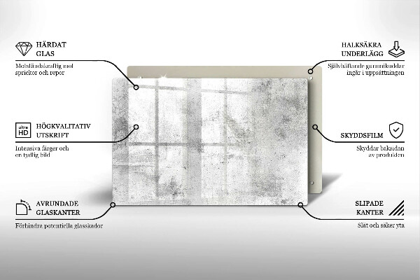 Posavaso de vidrio para velas Textura de hormigón