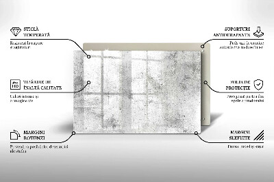 Posavaso de vidrio para velas Textura de hormigón