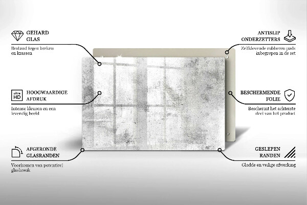 Posavaso de vidrio para velas Textura de hormigón