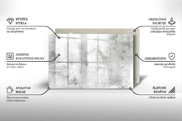 Posavaso de vidrio para velas Textura de hormigón