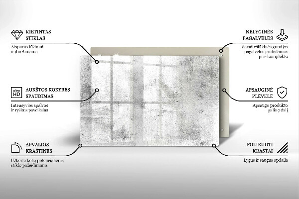 Posavaso de vidrio para velas Textura de hormigón