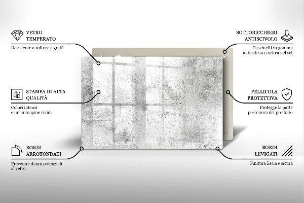 Posavaso de vidrio para velas Textura de hormigón
