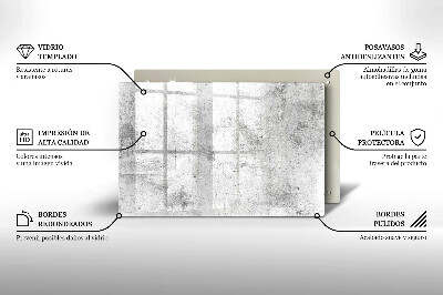 Posavaso de vidrio para velas Textura de hormigón