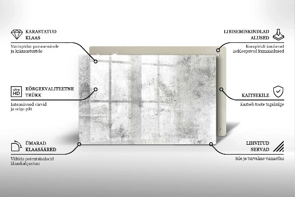 Posavaso de vidrio para velas Textura de hormigón