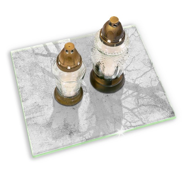 Posavaso de vidrio para velas Textura de hormigón