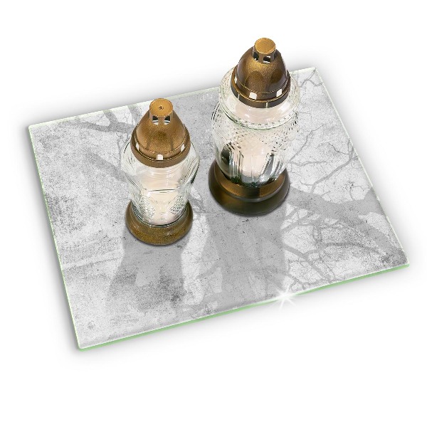 Posavaso de vidrio para velas Textura de hormigón