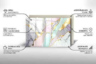 Posavaso de vidrio para velas funerarias Mármol pastel