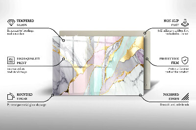 Posavaso de vidrio para velas funerarias Mármol pastel