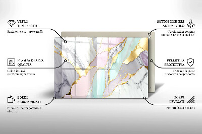 Posavaso de vidrio para velas funerarias Mármol pastel