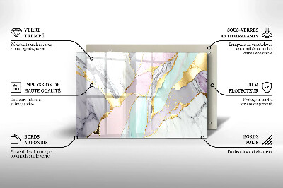 Posavaso de vidrio para velas funerarias Mármol pastel