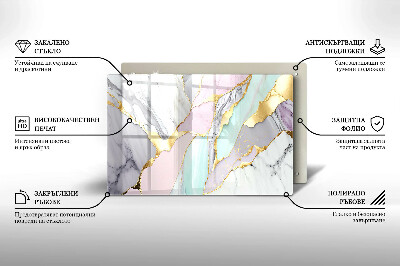 Posavaso de vidrio para velas funerarias Mármol pastel