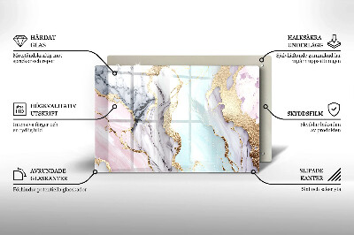 Posavaso de cristal para velas funerarias Mármol pastel