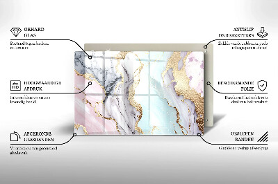 Posavaso de cristal para velas funerarias Mármol pastel