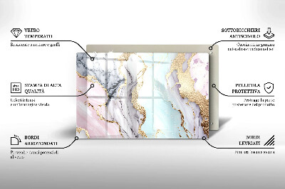 Posavaso de cristal para velas funerarias Mármol pastel