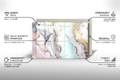 Posavaso de cristal para velas funerarias Mármol pastel