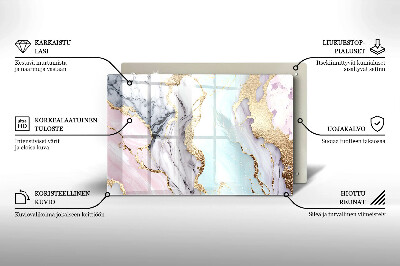 Posavaso de cristal para velas funerarias Mármol pastel