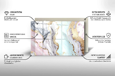 Posavaso de cristal para velas funerarias Mármol pastel