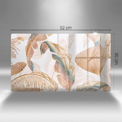 Posavaso de cristal para velas funerarias Plumas i hojas bohemias