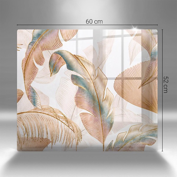 Posavaso de cristal para velas funerarias Plumas i hojas bohemias