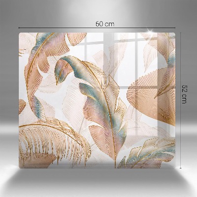 Posavaso de cristal para velas funerarias Plumas i hojas bohemias