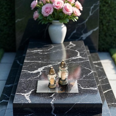 Posavaso de vidrio para velas Abstracción con oro