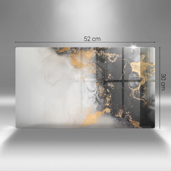 Posavaso de vidrio para velas Abstracción con oro