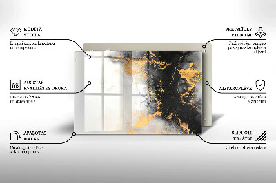 Posavaso de vidrio para velas Abstracción con oro