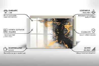 Posavaso de vidrio para velas Abstracción con oro