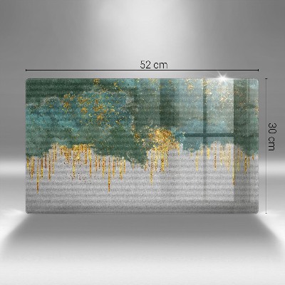 Posavaso de vidrio para velas funerarias Abstracción con oro