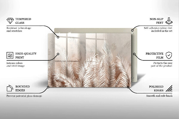 Posavaso de cristal para velas funerarias Vegetación de follaje bohemio