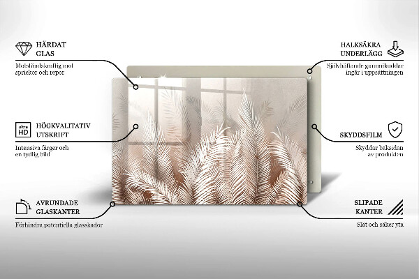 Posavaso de cristal para velas funerarias Vegetación de follaje bohemio