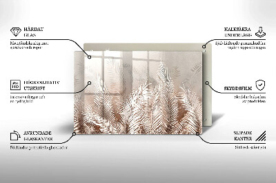 Posavaso de cristal para velas funerarias Vegetación de follaje bohemio