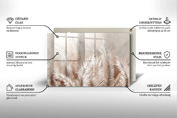 Posavaso de cristal para velas funerarias Vegetación de follaje bohemio