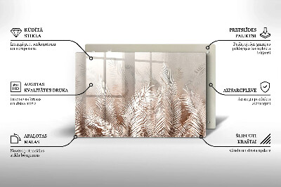 Posavaso de cristal para velas funerarias Vegetación de follaje bohemio