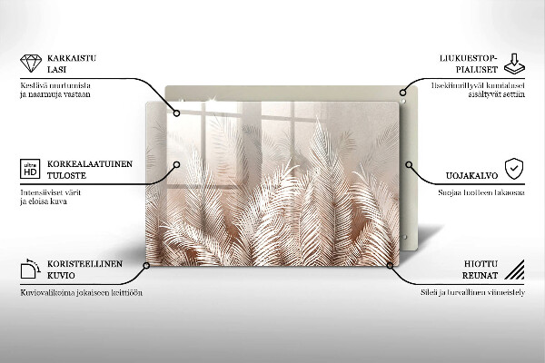 Posavaso de cristal para velas funerarias Vegetación de follaje bohemio