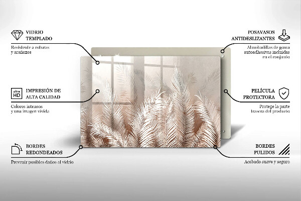 Posavaso de cristal para velas funerarias Vegetación de follaje bohemio