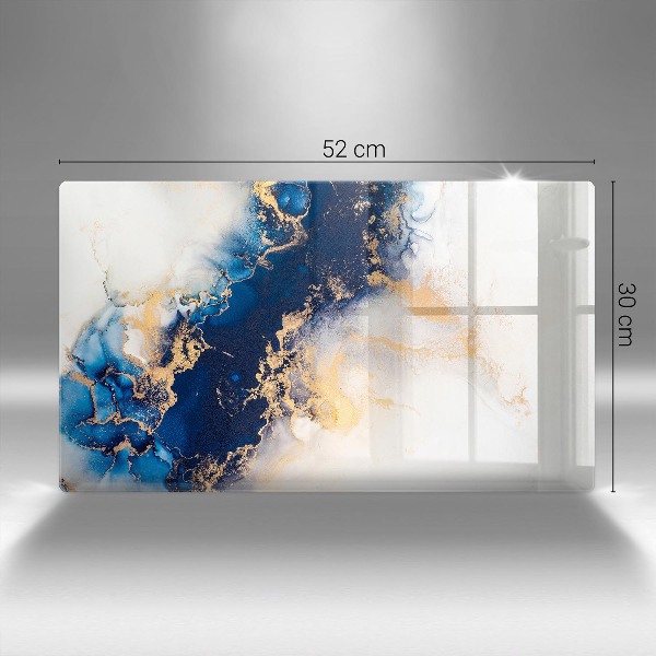 Posavaso de vidrio para velas Abstracción con azul