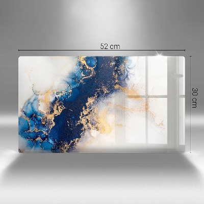 Posavaso de vidrio para velas Abstracción con azul