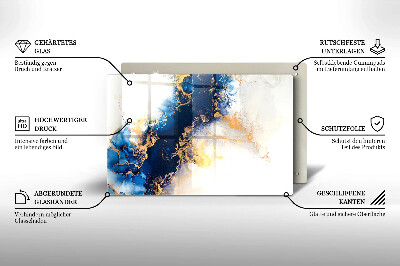 Posavaso de vidrio para velas Abstracción con azul